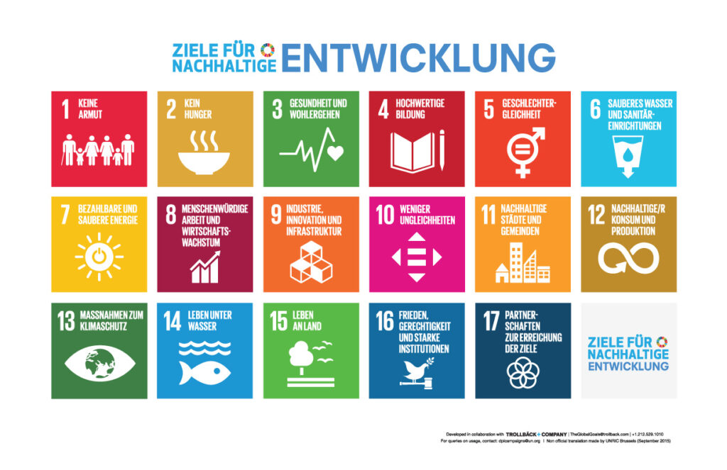 Die 17 Ziele für nachhaltige Entwicklung