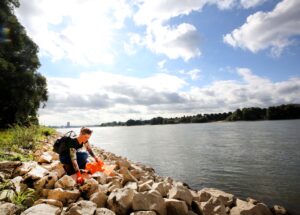 Zehntausende Freiwillige werden zum Müllsammeln am Rheinufer erwartet.