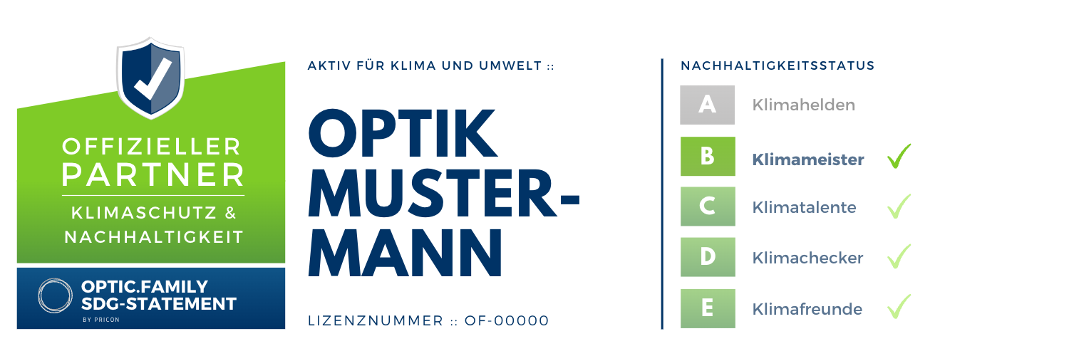 OPTIC.FAMILY SDG-STATEMENT: Ehrlich. Nachhaltig.