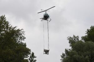 Ab Montag soll auch ein Hubschrauber bei der Bekämpfung der Stechmücken helfen. (Archivbild)