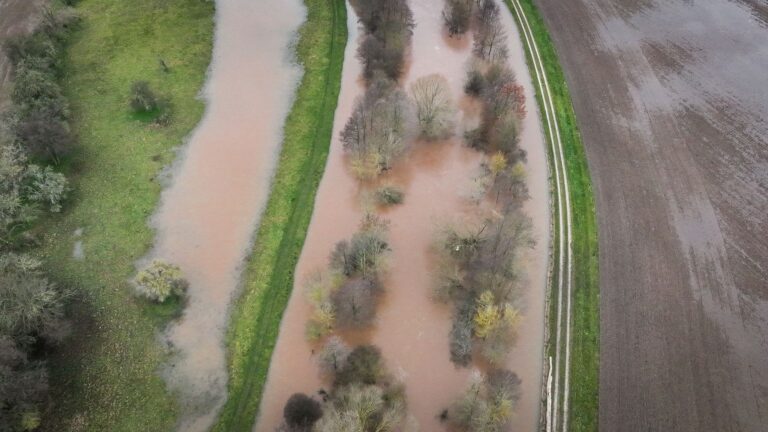 Zum Jahreswechsel 2023/2024 war es in Sachsen-Anhalt an der Helme zu einem Hochwasser gekommen. (Archivbild) Foto: Heiko Rebsch/dpa