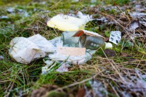 Müll im Wald schadet der Natur und gefährdet Tiere sowie Pflanzen. Wer den Wald besucht, sollte Abfälle deshalb immer wieder mitnehmen und sachgerecht entsorgen.