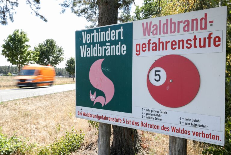 Hitze und Trockenheit sorgen am Wochenende in weiten Teilen Thüringens für erhöhte Waldbrandgefahr. (Archivbild) Foto: Jan Woitas/ZB/dpa