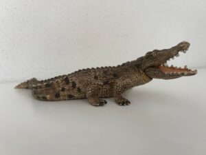 Ein Passant rief die Polizei, weil er das Spielzeugkrokodil für ein echtes hielt.