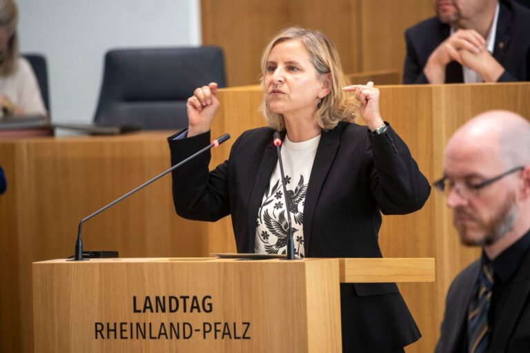 Umweltministerin Eder warb noch einmal kräftig für das Gesetz.  Foto: Helmut Fricke/dpa