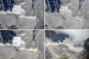 Die vier verbliebenen Gletscher in Bayern steuern auf ein trauriges Schicksal zu - ein breites Bündnis fordert daher von der Staatsregierung mehr Anstrengungen im Klimaschutz. (Archivbild)
