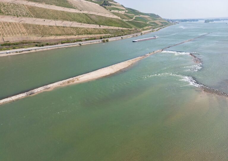 Auf dem Rhein sind zahlreiche Binnenschiffe unterwegs. (Archivbild) Foto: Boris Roessler/dpa