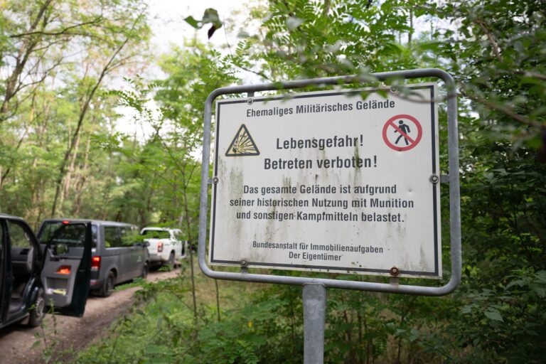 In der Gohrischheide, einem Naturschutzgebiet und früheren Truppenübungsplatz, brach Anfang Juli ein tagelang andauernder Waldbrand an. (Archivbild) Foto: Sebastian Kahnert/dpa